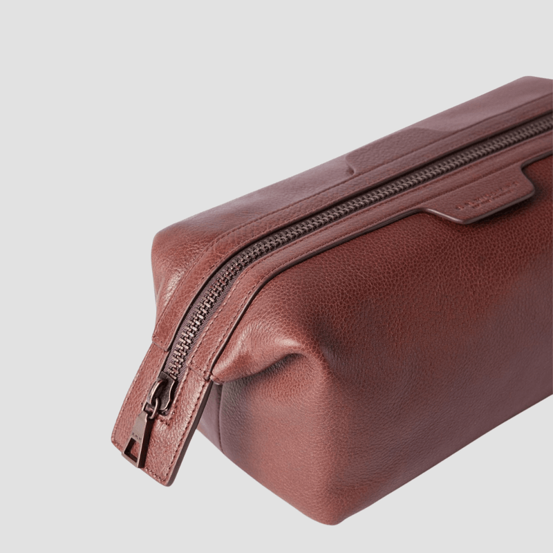 R.M. Williams Farrier Washbag in Whiskey Leather - In Store Only