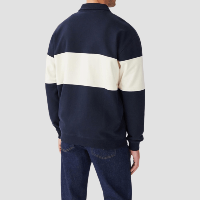 R.M. Williams Mens Heritage 1/4 Zip Sweatshirt in Navy - In Store Only