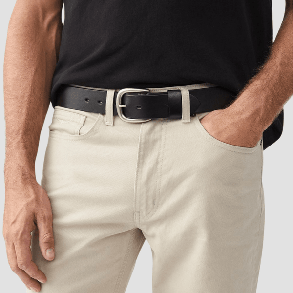 R.M. Williams Mens Leather Traditional Belt in Black - In Store Only