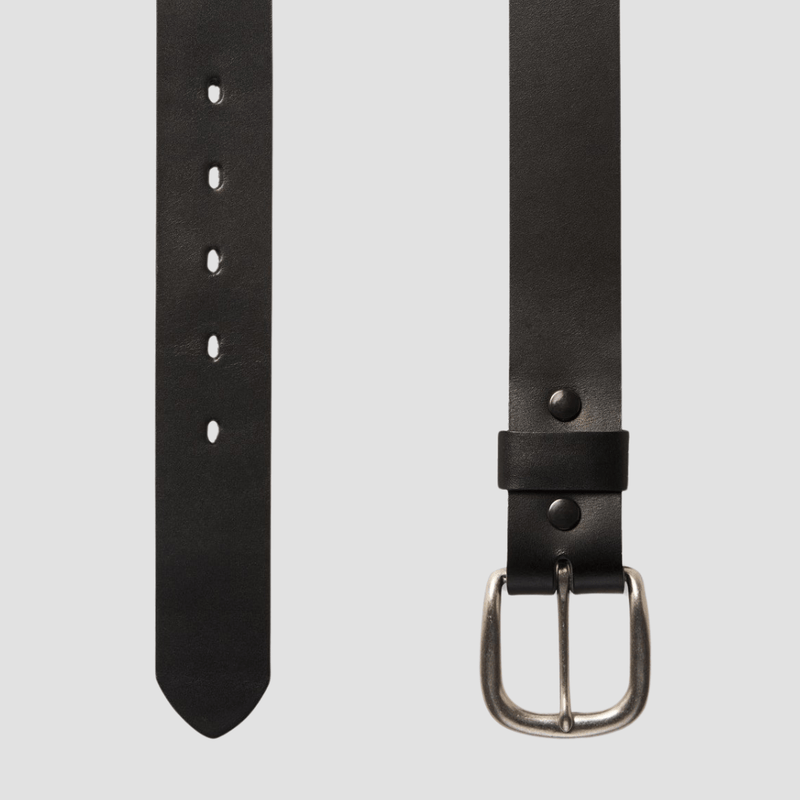 R.M. Williams Mens Leather Traditional Belt in Black - In Store Only