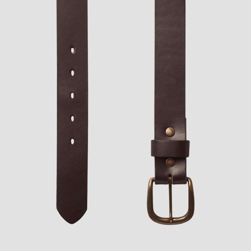 R.M. Williams Mens Leather Traditional Belt in Chestnut - In Store Only