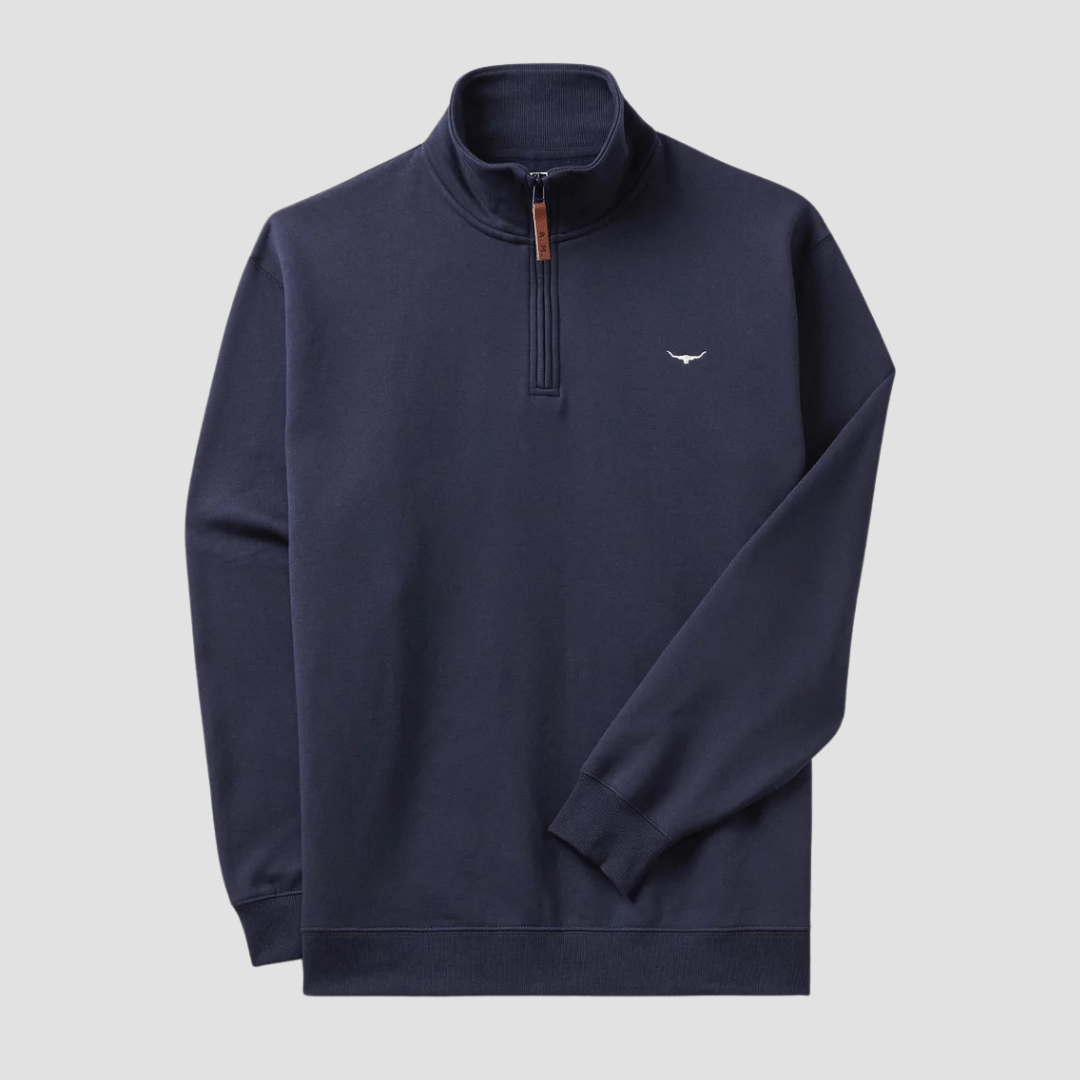 R.M. Williams Mens Mulyungarie Fleece in Navy - In Store Only