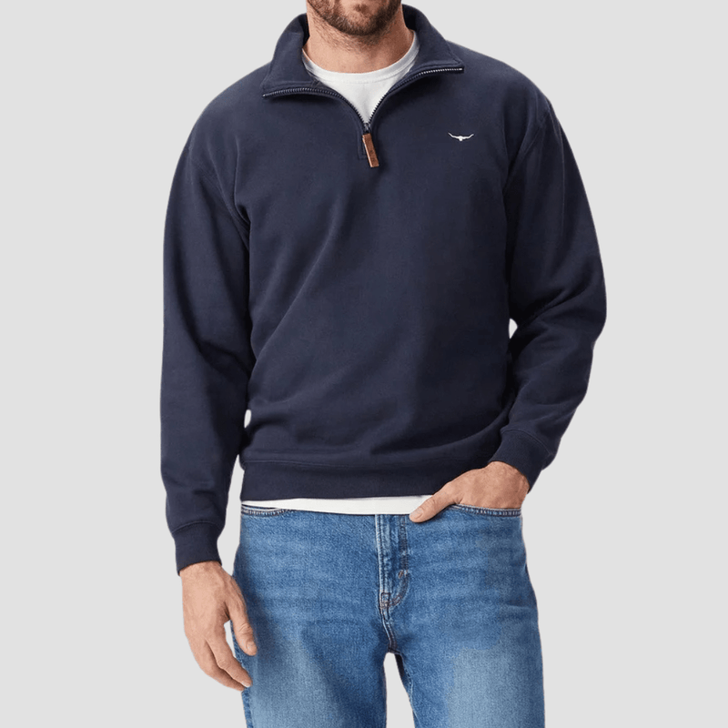 R.M. Williams Mens Mulyungarie Fleece in Navy - In Store Only