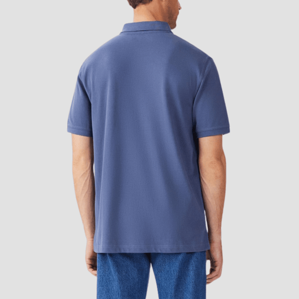 R.M. Williams Mens Rod Polo in Blue Pure Cotton - In Store Only