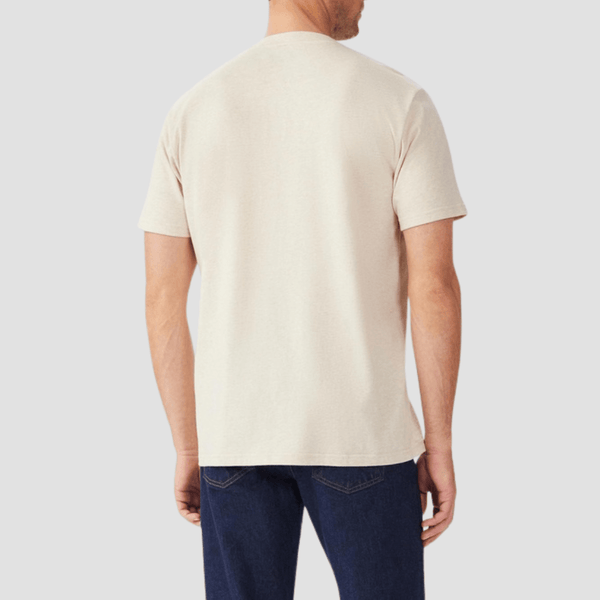 R.M. Williams Mens Parson T-Shirt in Sand Pure Cotton - In Store Only