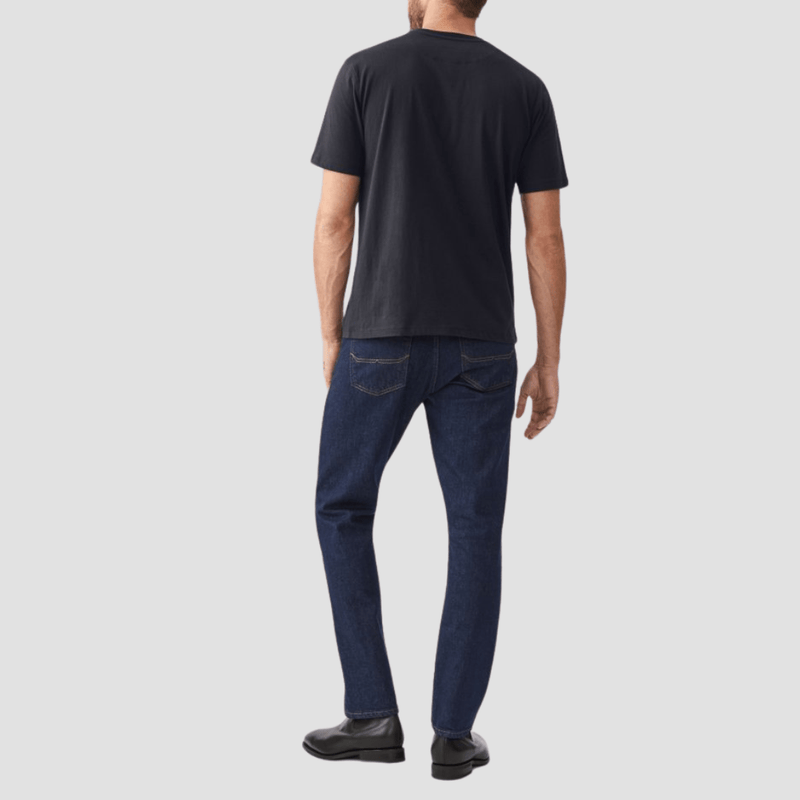 R.M. Williams Mens Parson T-Shirt in Navy Pure Cotton - In Store Only