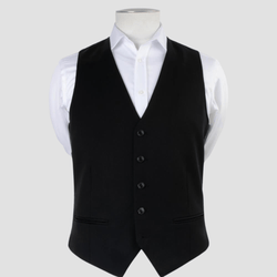 Rembrandt Classic Fit Churchill Stretch Vest in Black