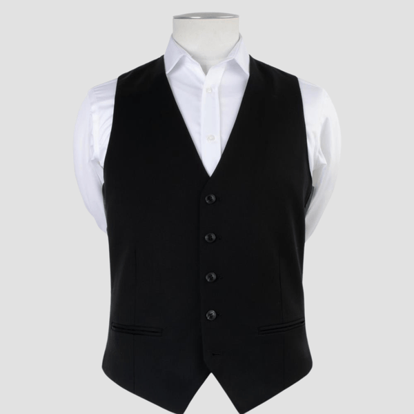 Rembrandt Classic Fit Churchill Stretch Vest in Black