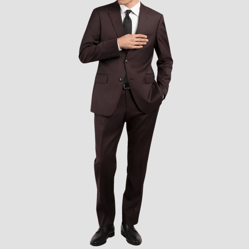 Rembrandt Original Fit Cooper Suit in Burgundy Twill