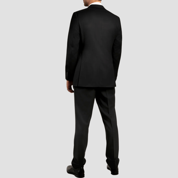 Rembrandt Classic Fit Cooper Suit in Jet Black Pure Wool - Big Man