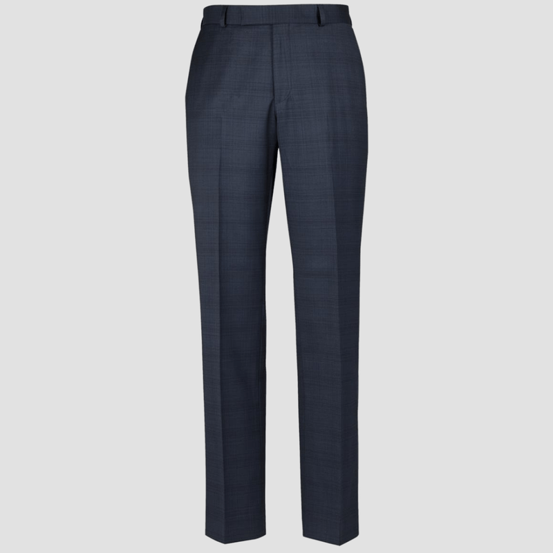 Rembrandt Original Fit Cooper Suit in Blue Check Pure Wool