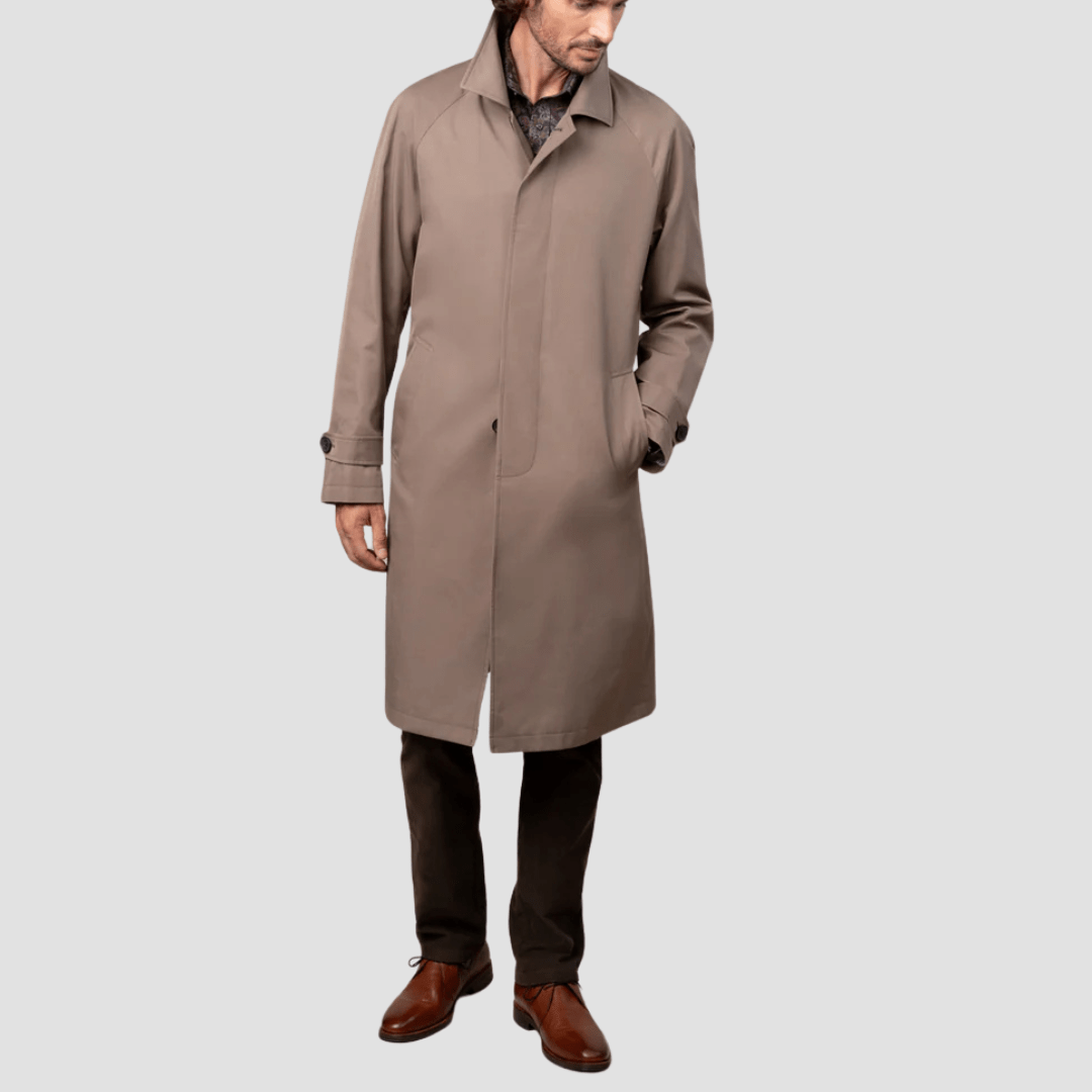 Rembrandt Mens Loch Water Resistant Raglan Coat in Camel Brown