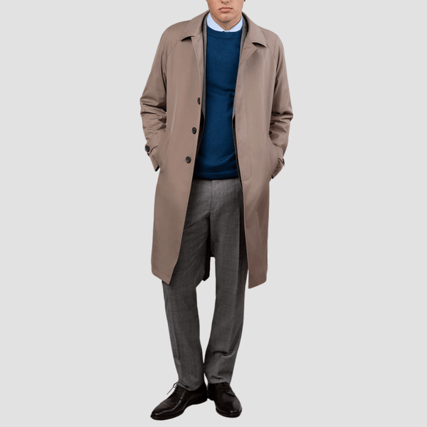 Rembrandt Mens Loch Water Resistant Raglan Coat in Camel Brown