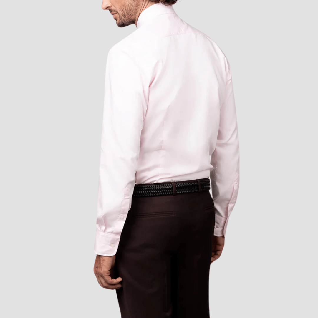 Rembrandt Mens Original Tailored Fit London Shirt in Pink Pure Cotton