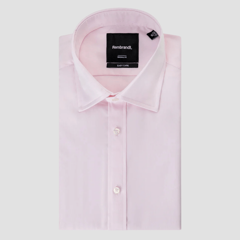 Rembrandt Mens Slim Fit London Shirt in Pink Pure Cotton