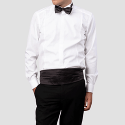 Rembrandt Mens Slim Fit Strand Formal Shirt in White Pure Cotton