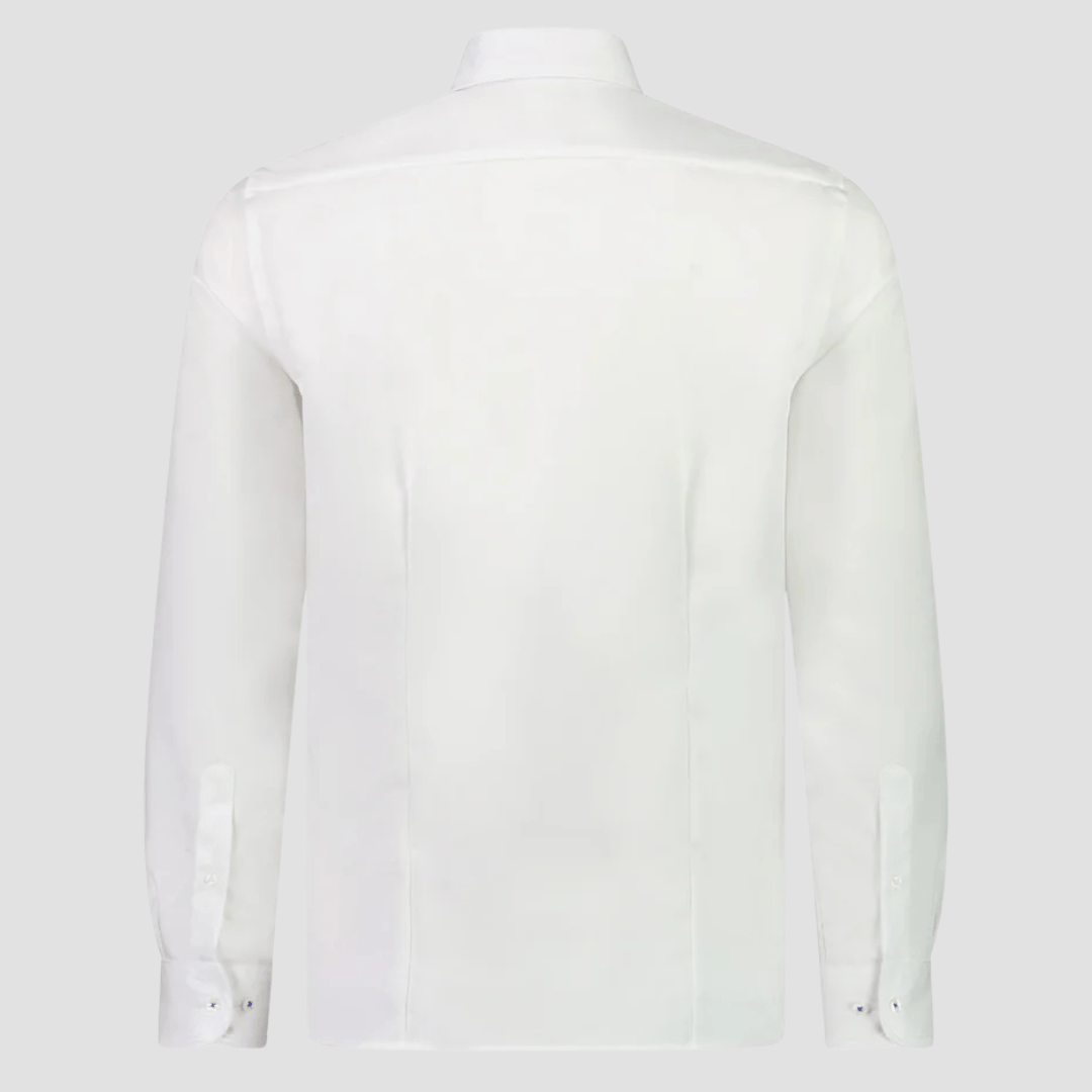 Rembrandt Mens Tailored Skinny Fit Banks Shirt in White Pure Twill Cotton