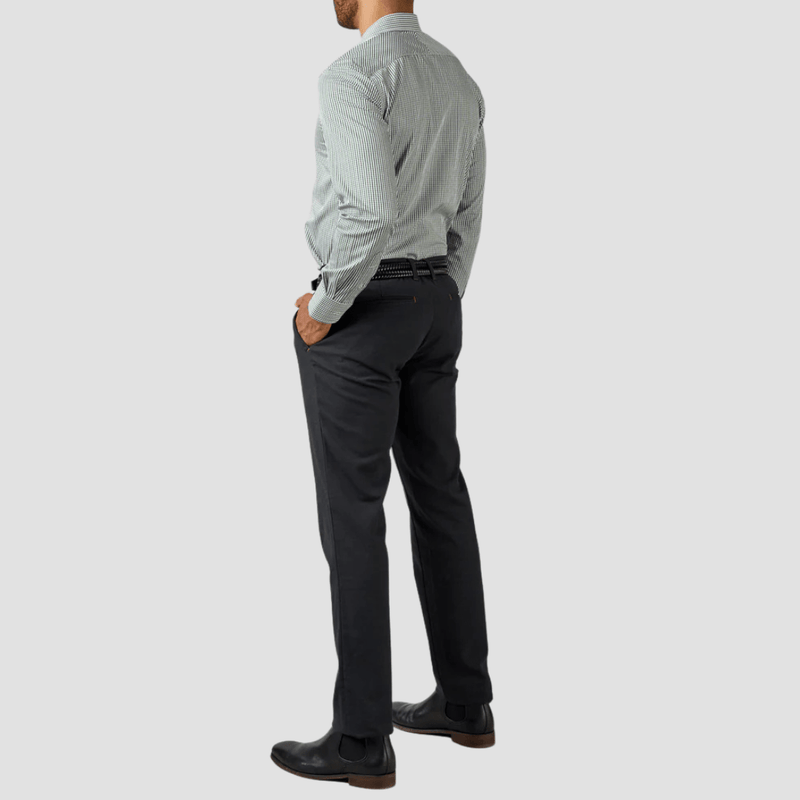 Rembrandt Relaxed Fit Tyler Mens Chino in Dark Navy Birdseye