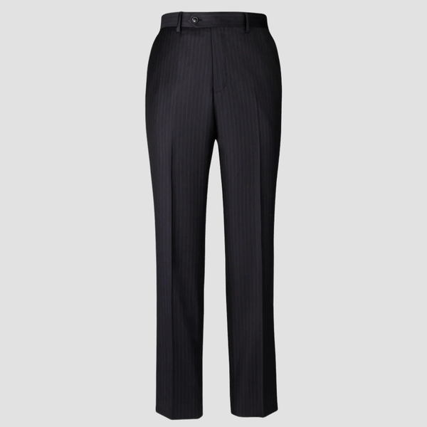 Rembrandt Slim Fit Lotus Mens Suit Trouser in Navy Stripe Pure Wool