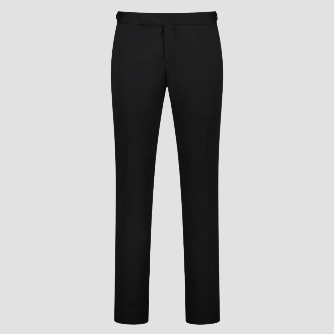 Rembrandt Slim Fit Pearse Bolt Suit in Black Jersey