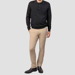 Rembrandt Slim Fit Soho Mens Chino in Beige Cotton Stretch