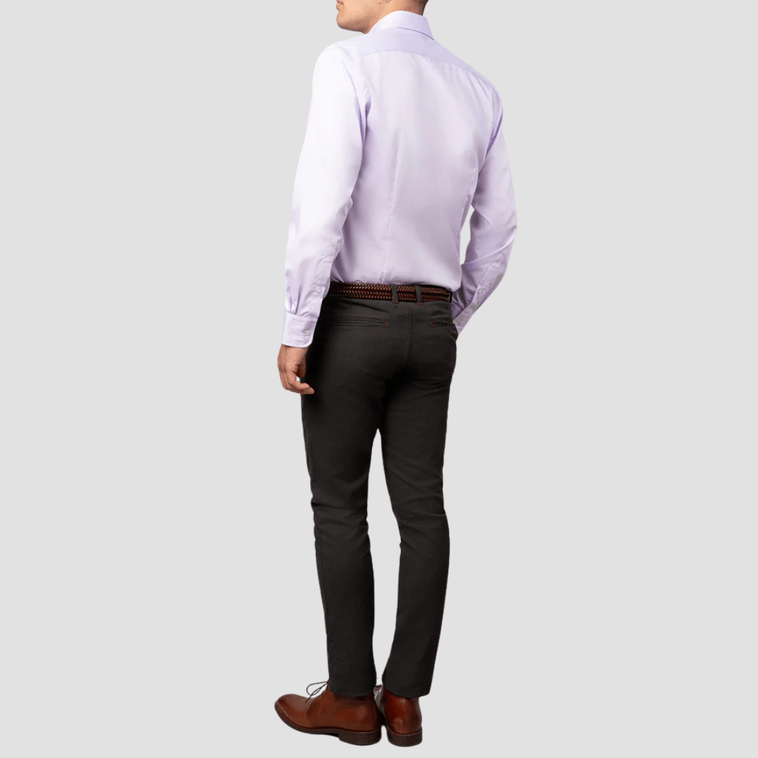 Rembrandt Slim Fit Soho Mens Chino in Dark Green Birdseye