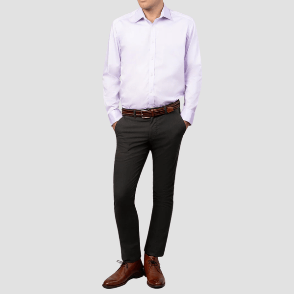 Rembrandt Slim Fit Soho Mens Chino in Dark Green Birdseye
