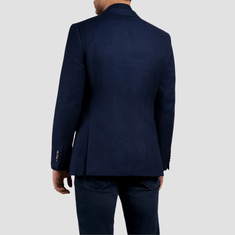 Rembrandt Tailored Fit Hawker Sports Jacket in Textured Navy