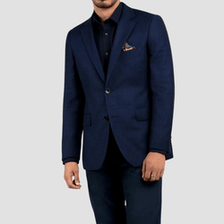 Rembrandt Tailored Fit Hawker Sports Jacket in Textured Navy