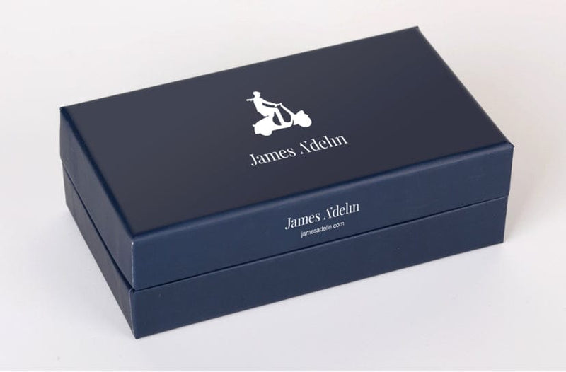 James Adelin Luxury Pure Silk Twill Weave Bow Tie in Navy