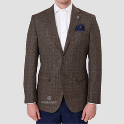 Savile Row Slim Fit Abram Sports Jacket in Nut BW8