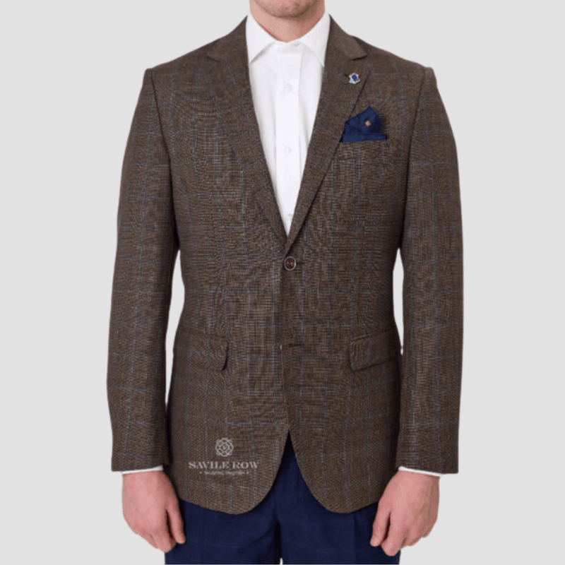 Savile Row Slim Fit Abram Sports Jacket in Nut BW8