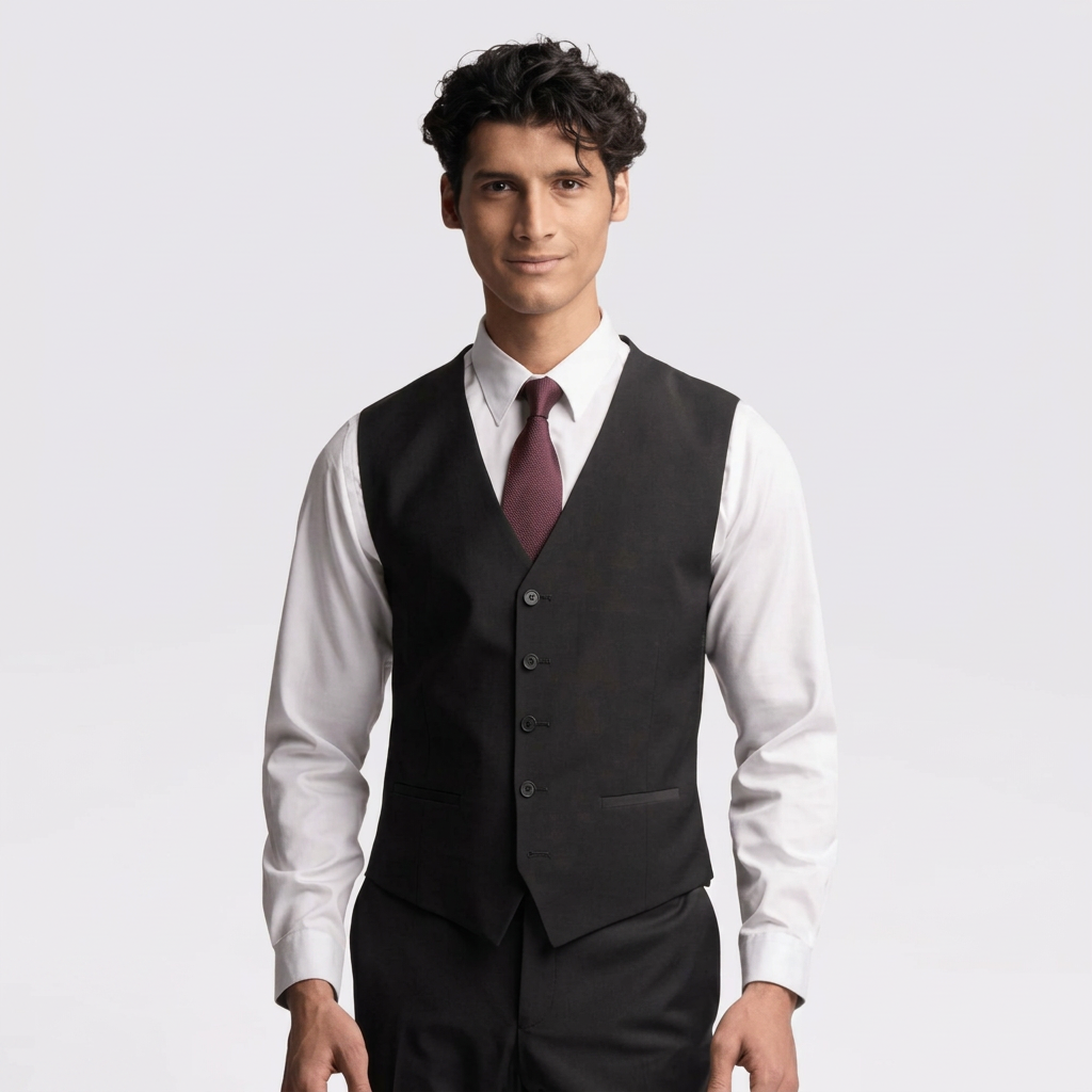 Ted Baker Modern Fit Elegan Vest In Black