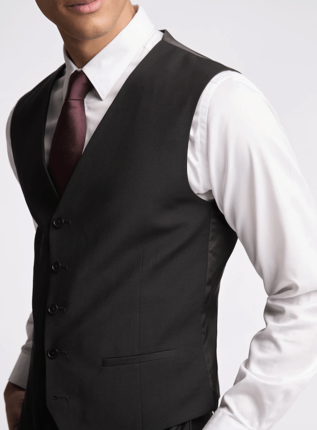 Ted Baker Modern Fit Elegan Vest In Black