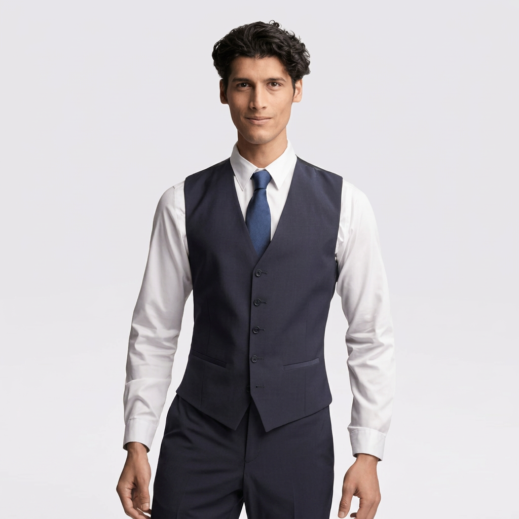 Ted Baker Modern Fit Elegan Vest In Navy