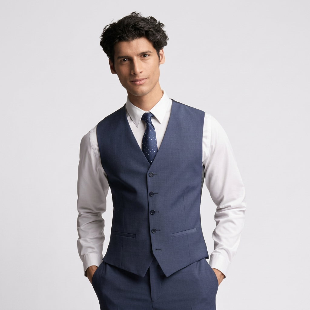 Ted Baker Modern Fit Elegan Vest In Blue