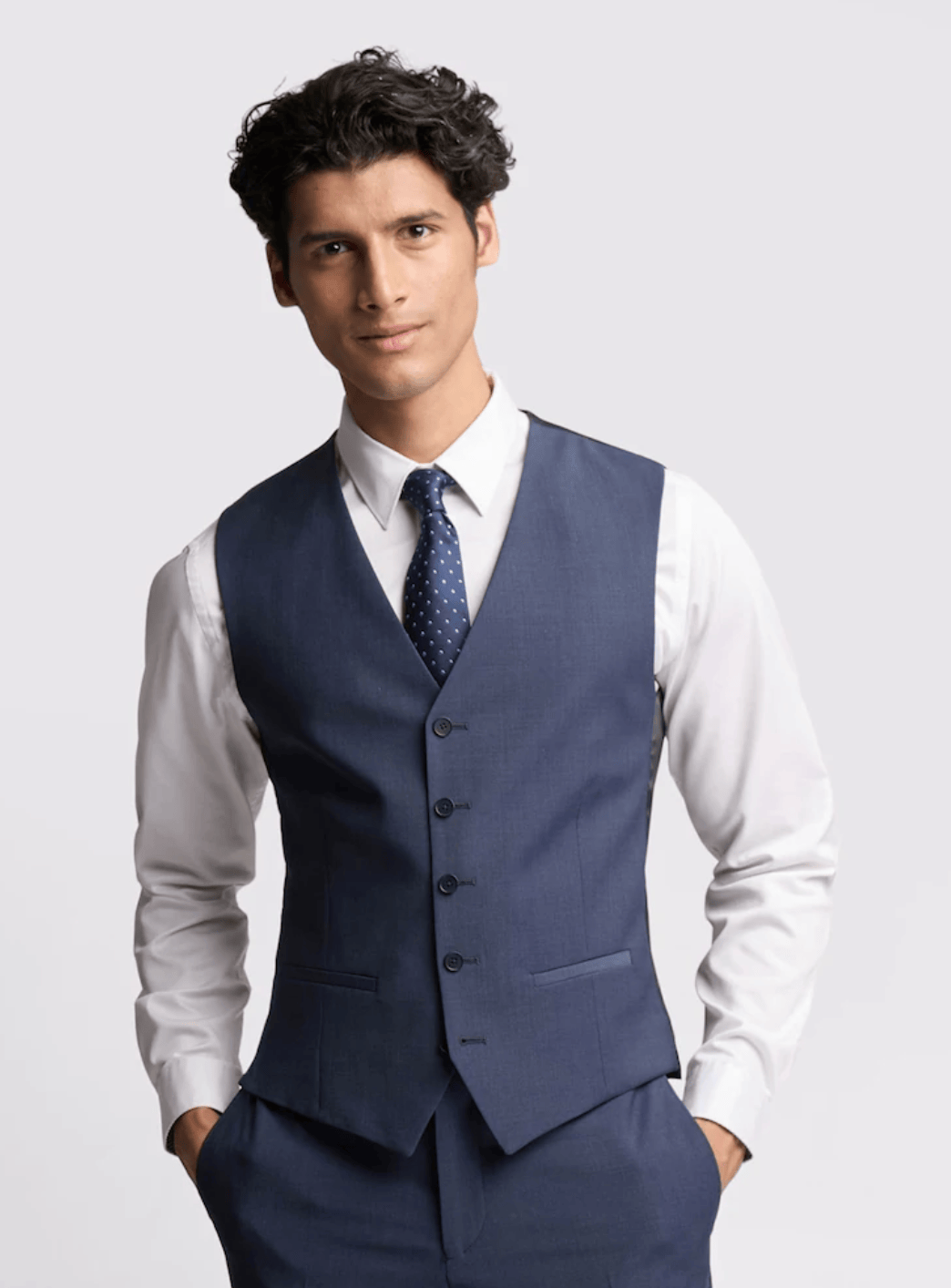 Ted Baker Modern Fit Elegan Vest In Blue