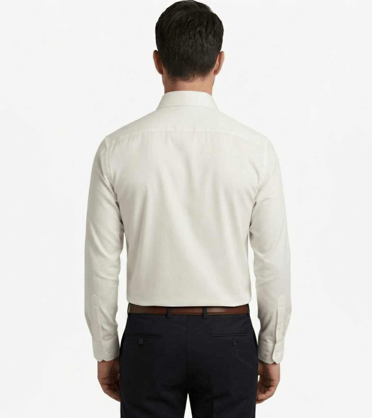 Boston Slim Fit Men's Liberty Business Shirt in Cream Cotton Blend