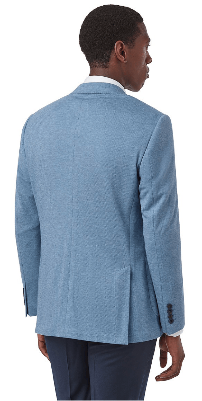 Cambridge Slim Fit Zeke Sports Jacket in Blue Micro Check