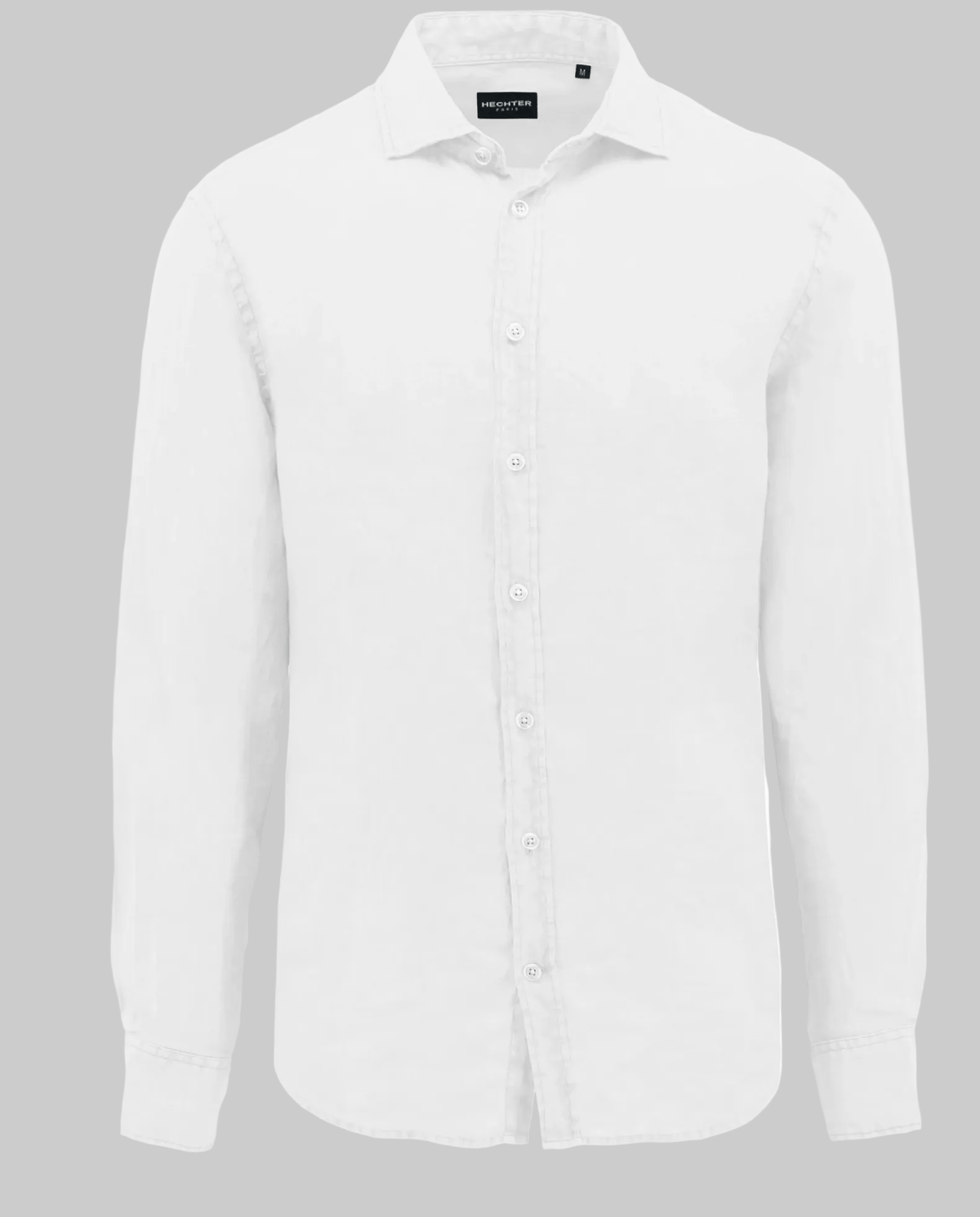Daniel Hechter Men's Slim Fit Sel Shirt in White Linen Blend