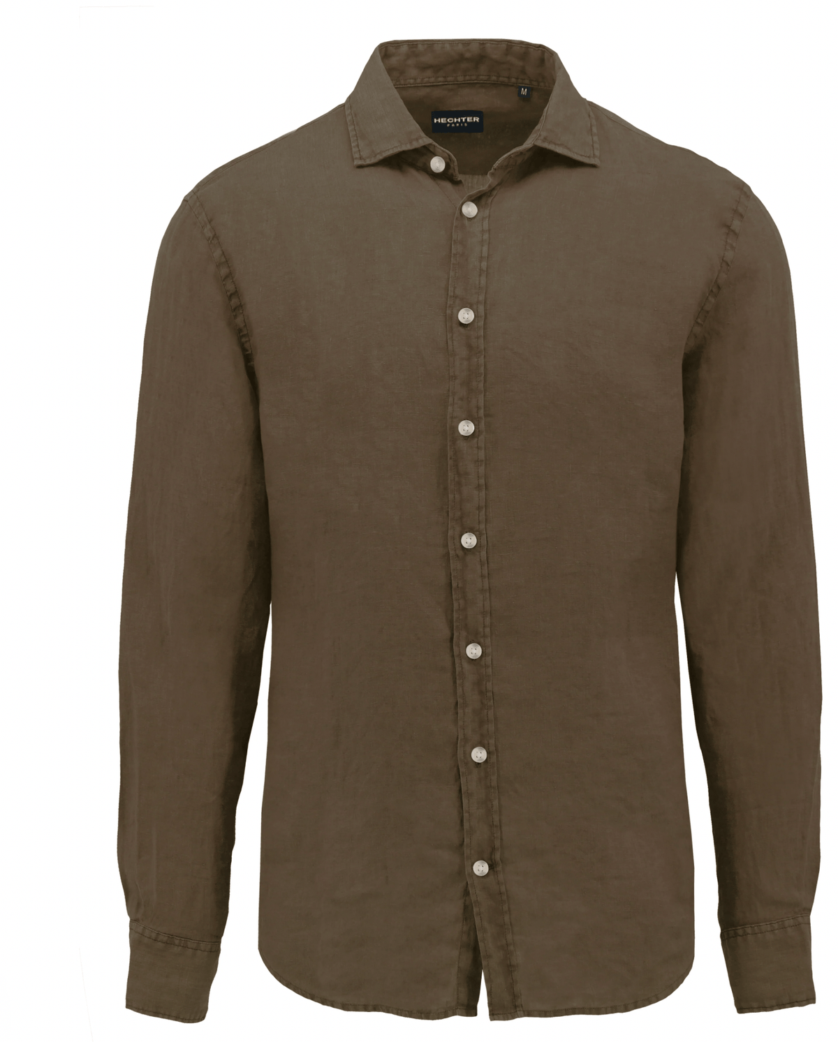Daniel Hechter Men's Slim Fit Sel Shirt in Brown Linen Blend