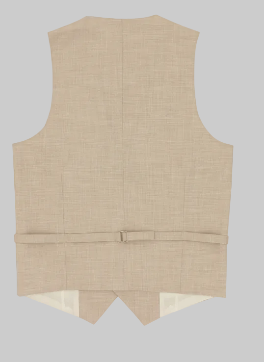 Christian Brookes Men's Slim Fit York Vest in Sand