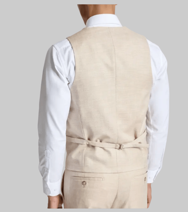 Christian Brookes Men's Slim Fit York Vest in Sand
