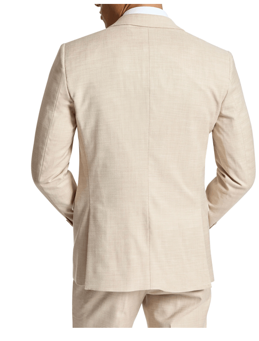 Christian Brookes Men's Comfort Fit Louis Suit in Sand Stretch Blend