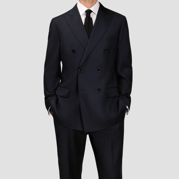 Rembrandt Original Fit Doppio Suit in Navy Pure Wool