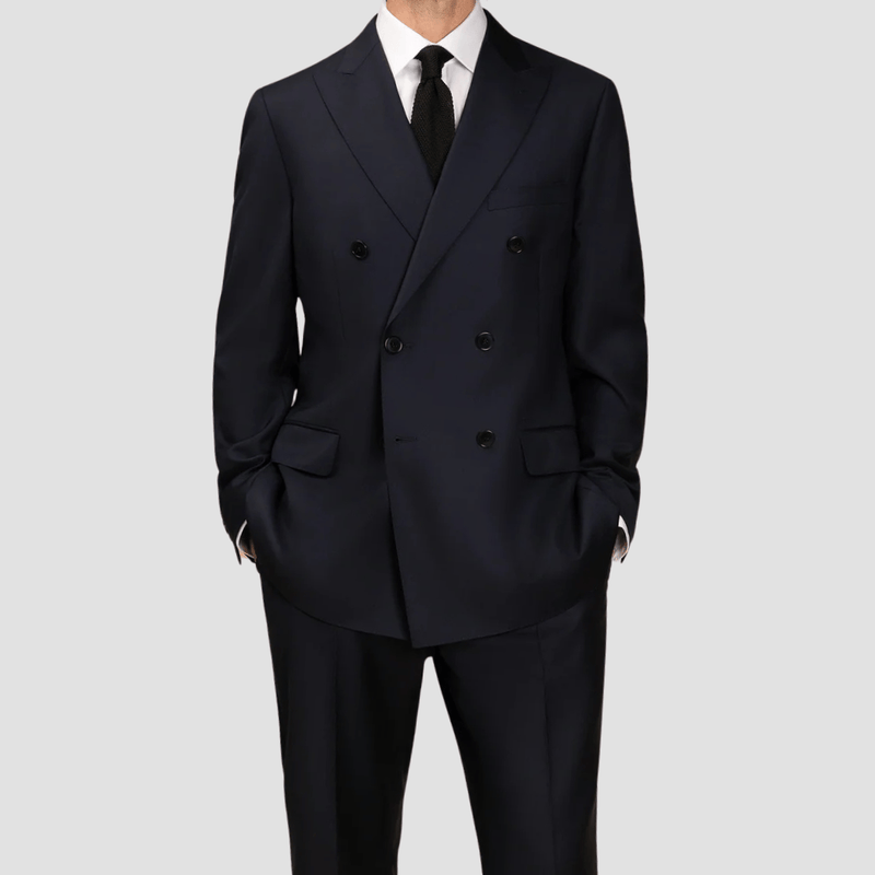 Rembrandt Original Fit Doppio Suit in Navy Pure Wool