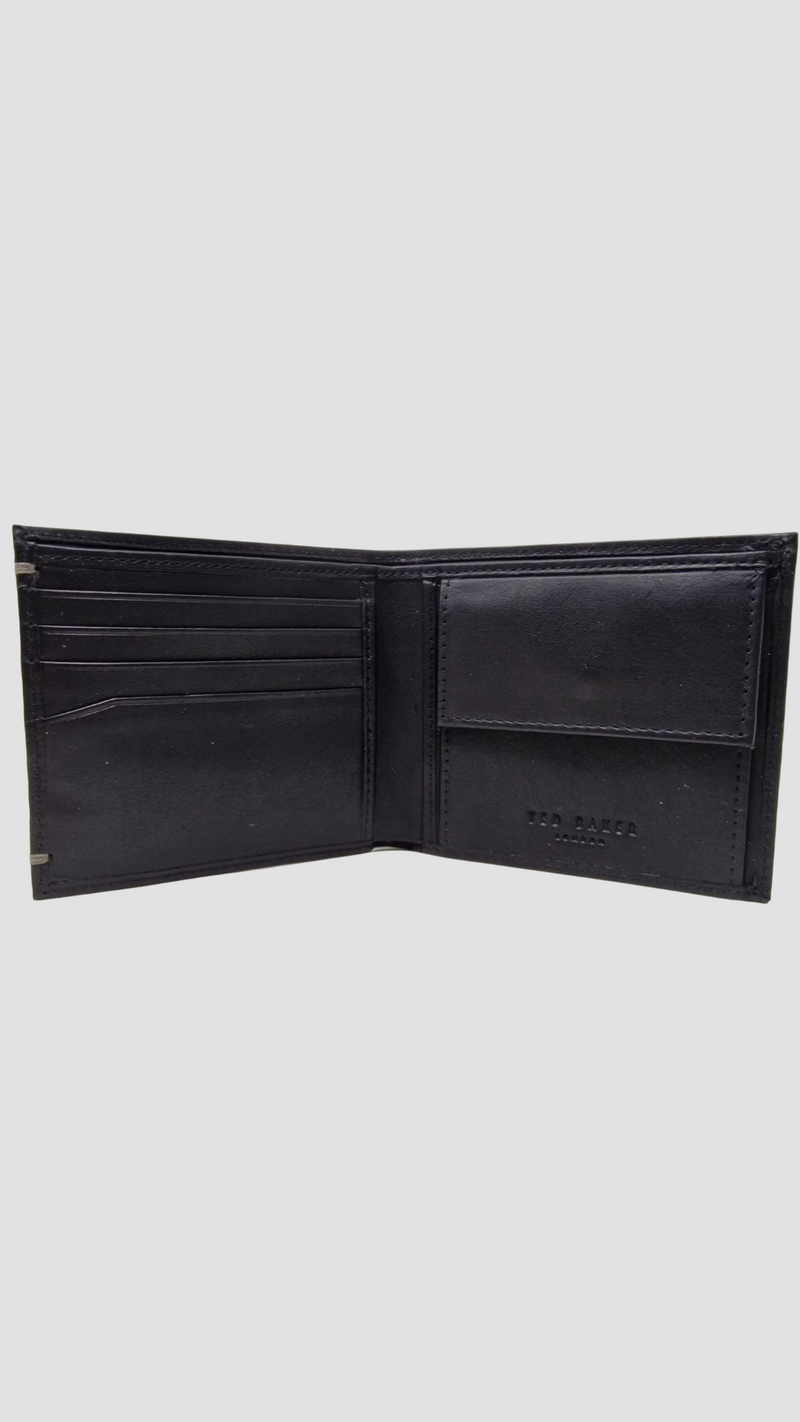 Ted Baker Harrvee Bifold Wallet in Black Leather