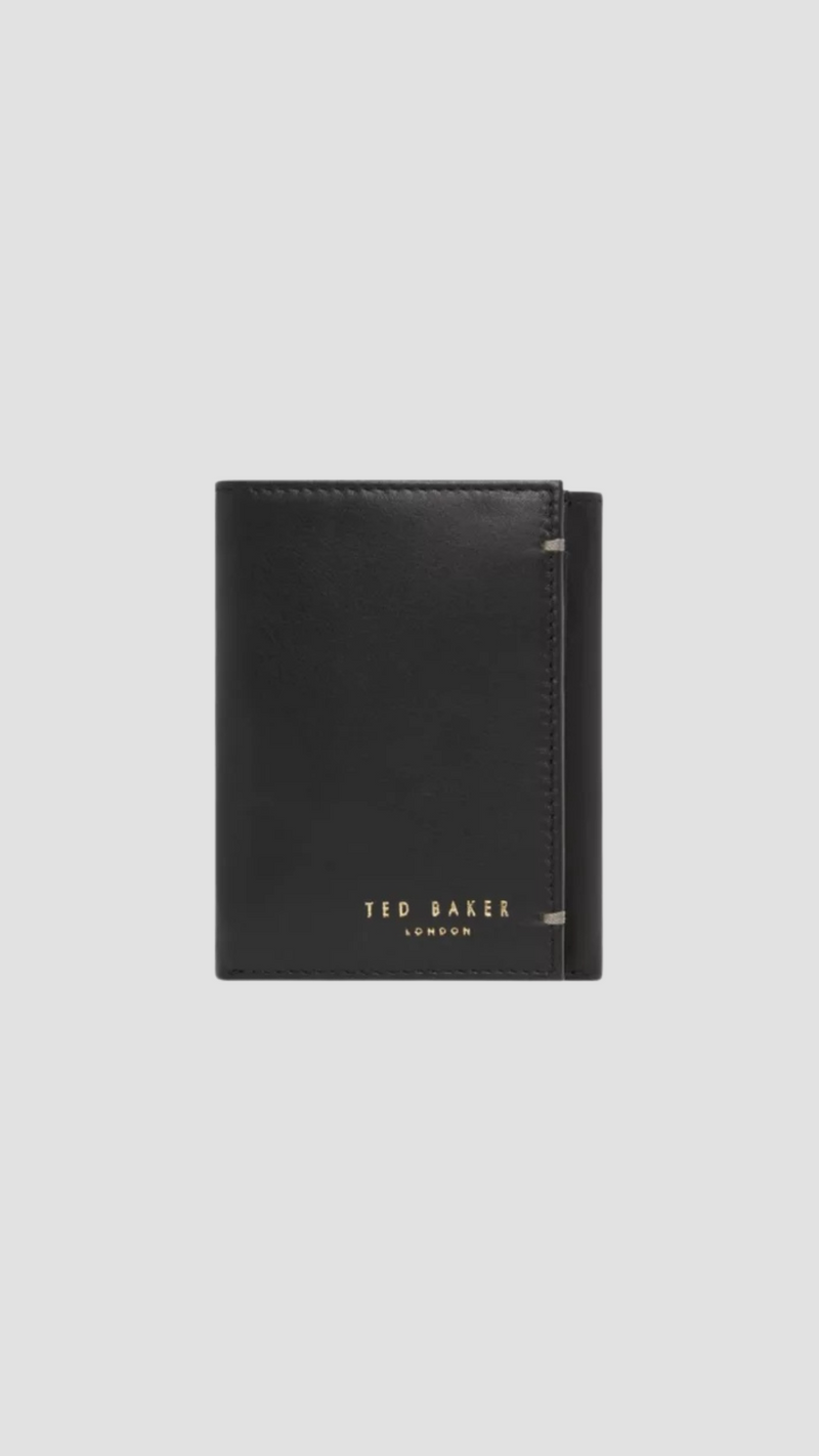 Ted Baker Johhnn Trifold Wallet in Black Leather