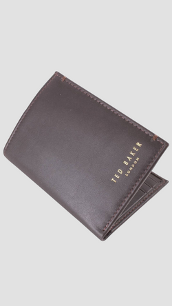 Ted Baker Zackory Mini Cardholder Wallet in Brown Chocolate Leather