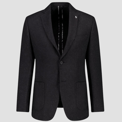 Uberstone Slim Fit Zeke Sports Jacket in Black